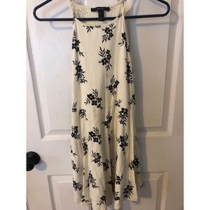 black and white floral dress